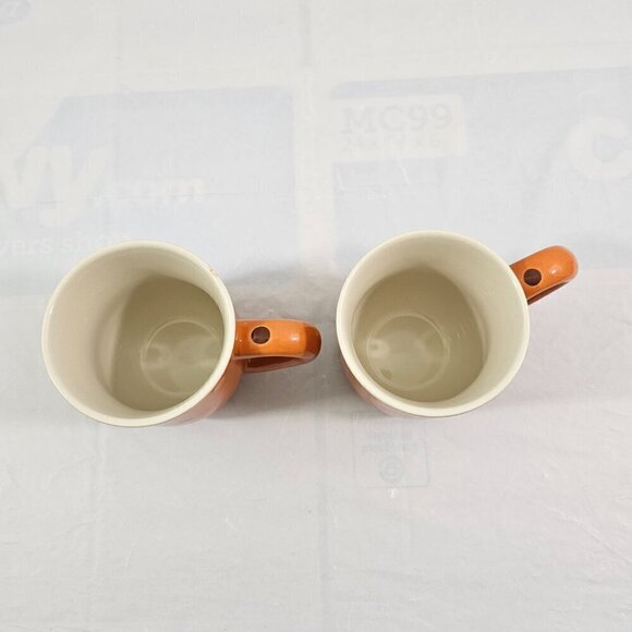 Temptations Tara Orange Spike Polka Dot 10 Oz Ceramic Coffee Tea Mug – Set of 2 - Picture 15 of 16